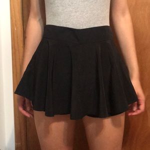 Black tennis flare skater skirt